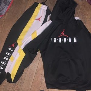 Jordan sweat pants and hoody size large